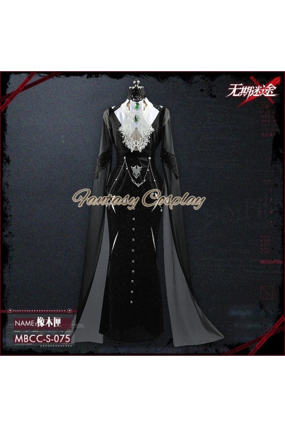 Path to Nowhere Oak Casket Collaboration HappyZoo Black Dress Cosplay Costume